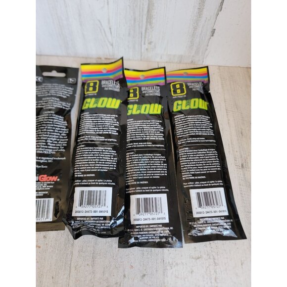 Glow in dark bracelet set USA July 4th multicolor Halloween accessory - Picture 7 of 7